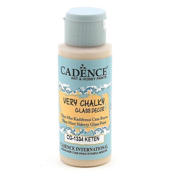 12710.jpg Cadence Very Chalky Glass Decor Ultra Matt Velvety Paint - CG-1334 Linen, 59 ml