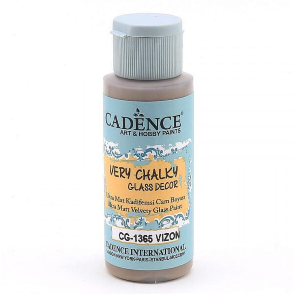 12715.jpg Cadence Very Chalky Glass Decor Ultra Matt Velvety Paint - CG-1365 Mink, 59 ml