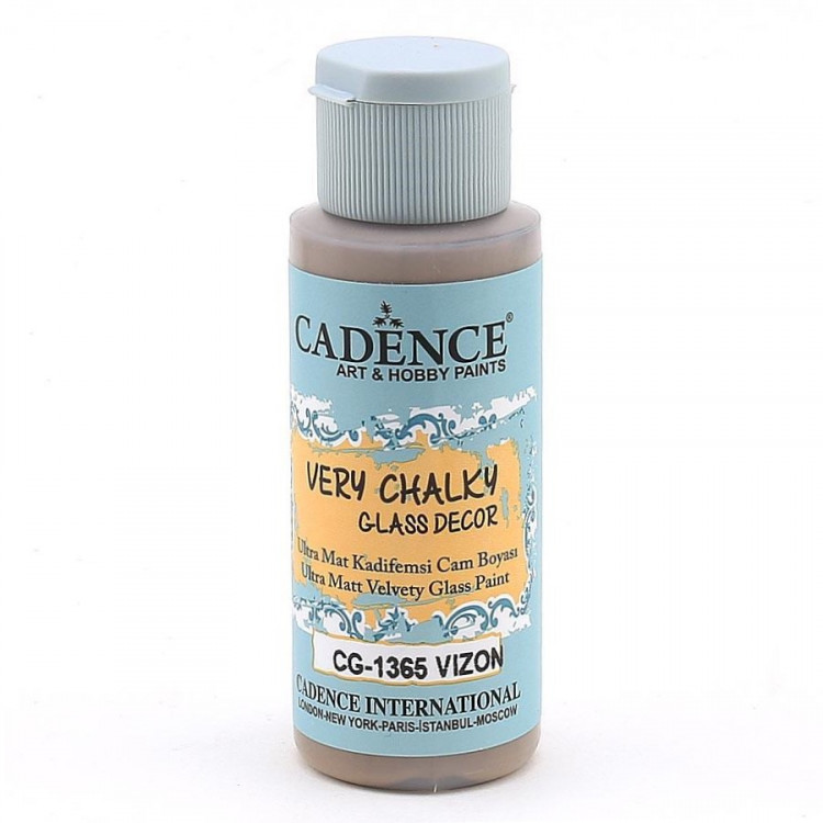 Cadence Very Chalky Glass Decor Ultra Matt Velvety Paint - CG-1365 Mink, 59 ml - Bilde 1