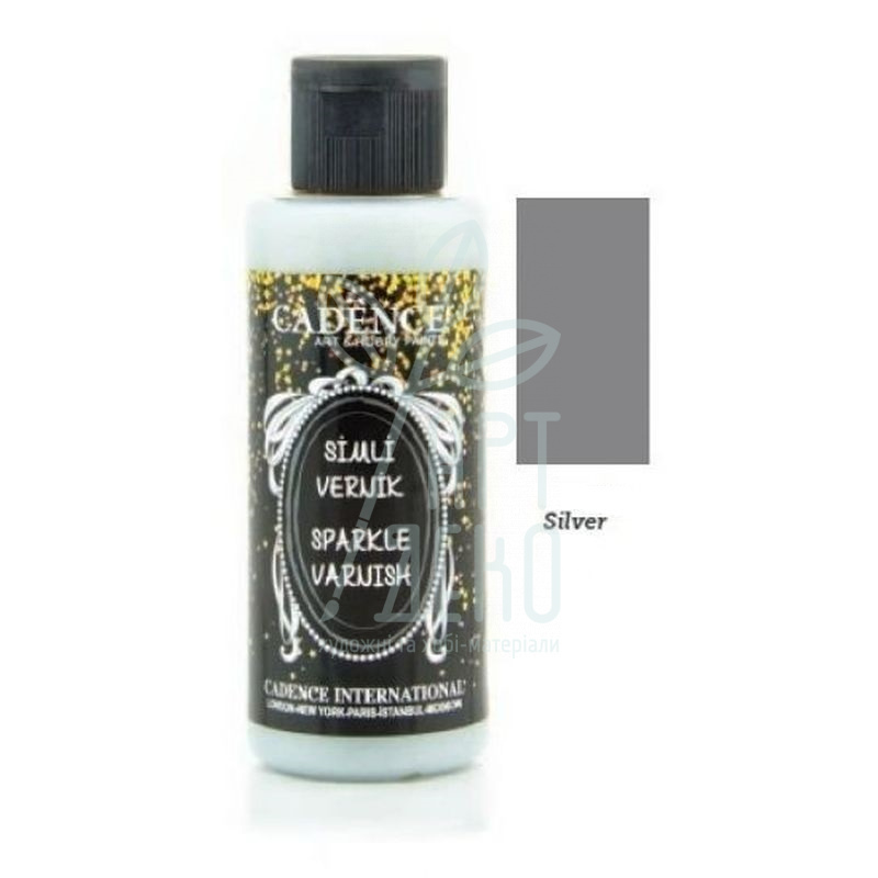 Cadence Sparkle Varnish Silver 70ml - Bilde 1