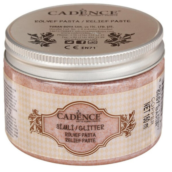 Cadence Glitter Relief paste - 5897 Copper, 150ml