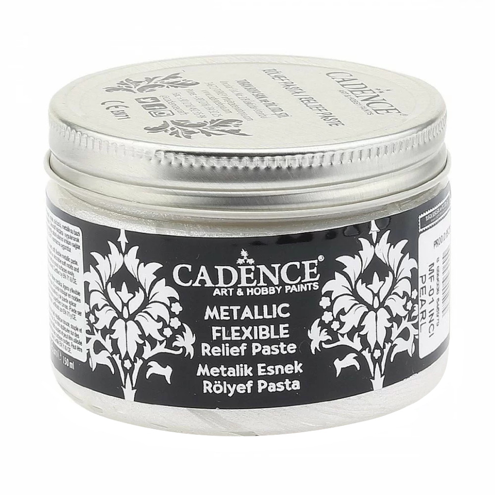 Cadence Metallic Flexible Relief paste - MF-01 Pearl, 150ml - Bilde 1