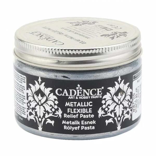 Cadence Metallic Flexible Relief paste - MF-06 Silver, 150ml