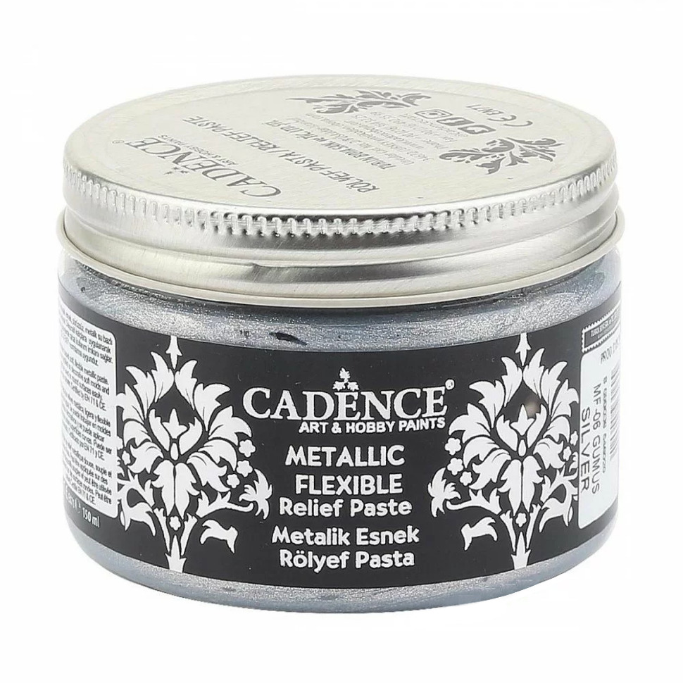 Cadence Metallic Flexible Relief paste - MF-06 Silver, 150ml - Bilde 1