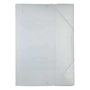 12788-1.jpg Folia Plastmappe m/strikk A3 – Transparent hvit