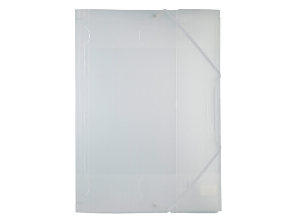 12788-1.jpg Folia Plastmappe m/strikk A3 – Transparent hvit