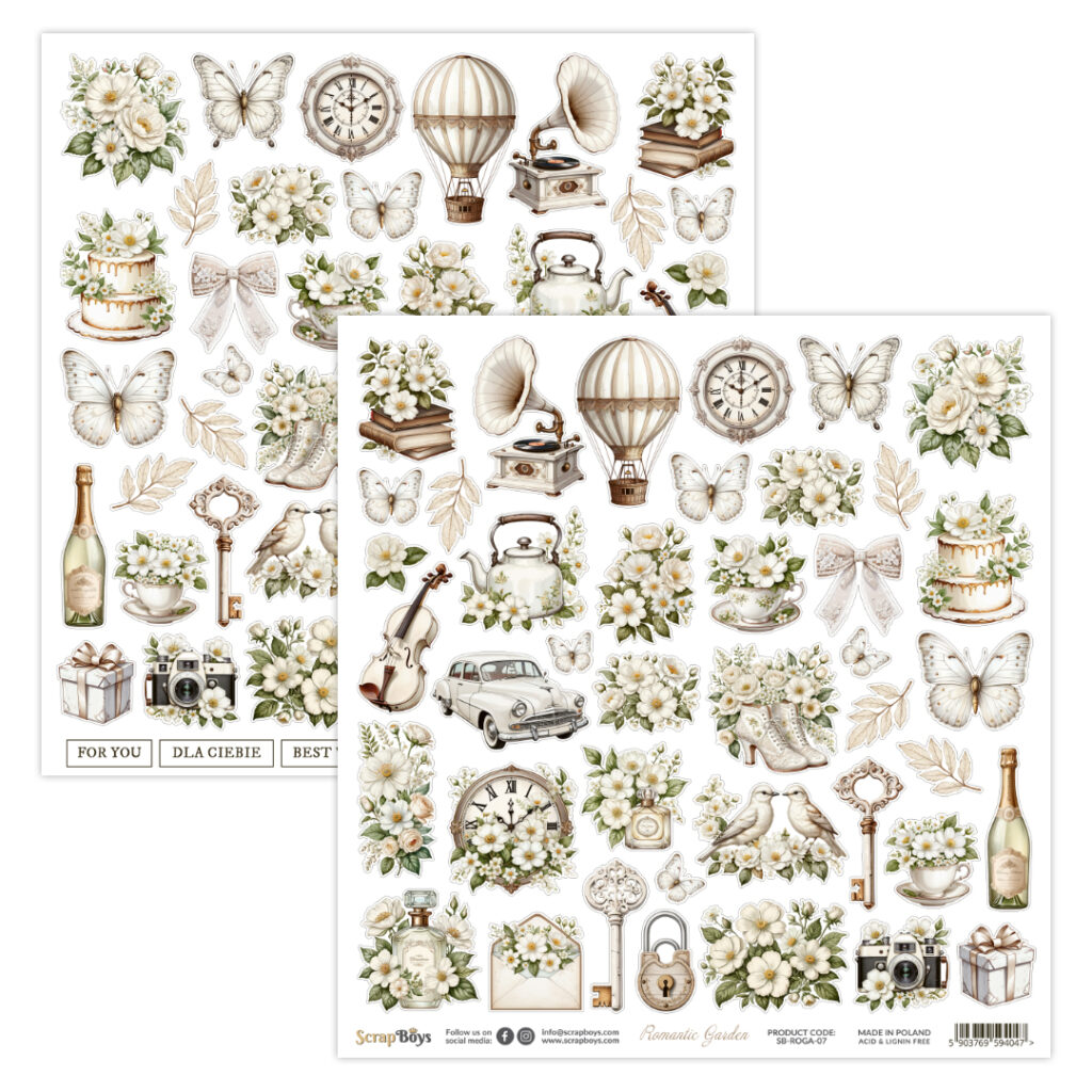 ScrapBoys Romantic Garden  SB-ROGA-07  Klippeark
