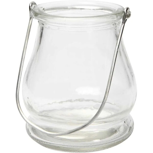 13052.jpg Lanterne i glass - H:10 cm, Dia:9 cm