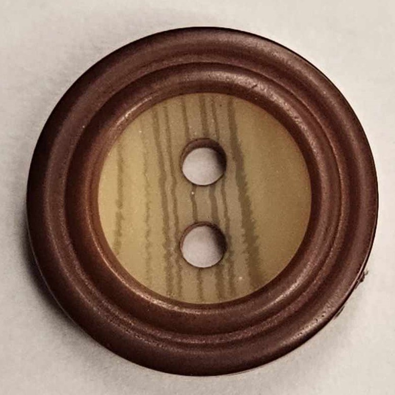 Knapp, 2 hulls 15mm Vinrød - Bilde 1