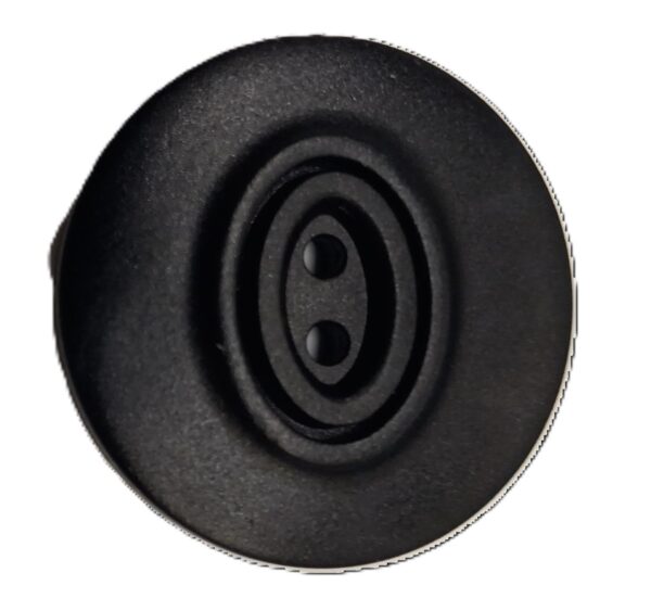 Knapp, 30mm 2 hulls Sort