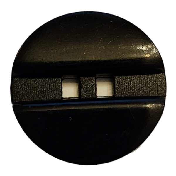 Knapp, 2 hulls 20mm Svart