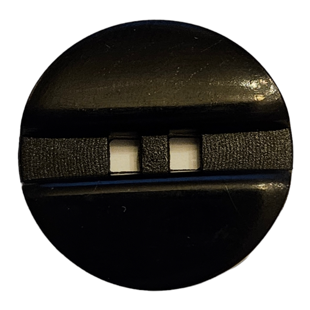 Knapp, 2 hulls 20mm Svart - Bilde 1