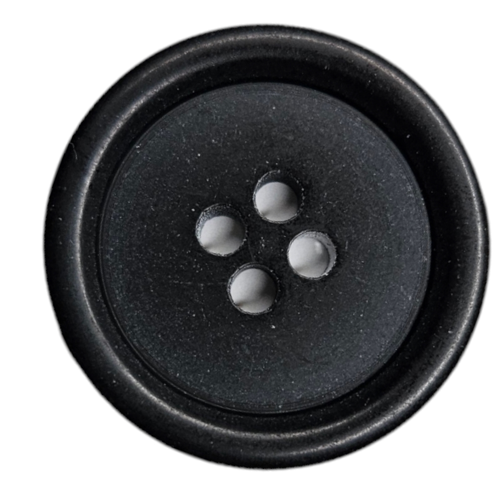 Knapp, 4 hulls 23mm Sort - Bilde 1