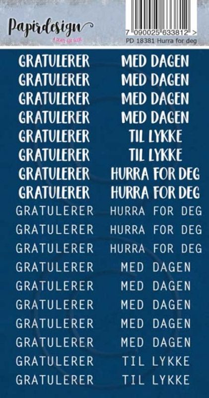 13235.jpg Papirdesign klistremerke Hurra for deg