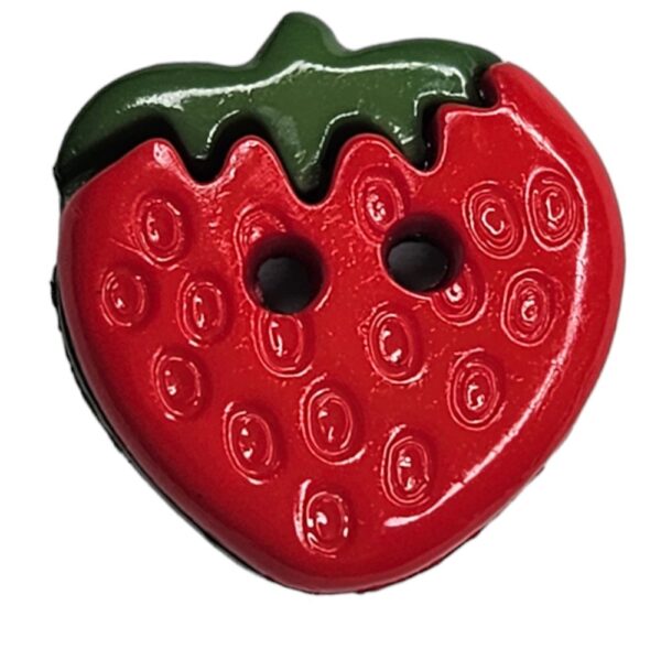 13237.jpg Knapp, 2 hulls 17mm Jordbær