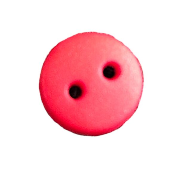 Knapp, 2 hulls 6mm Rød