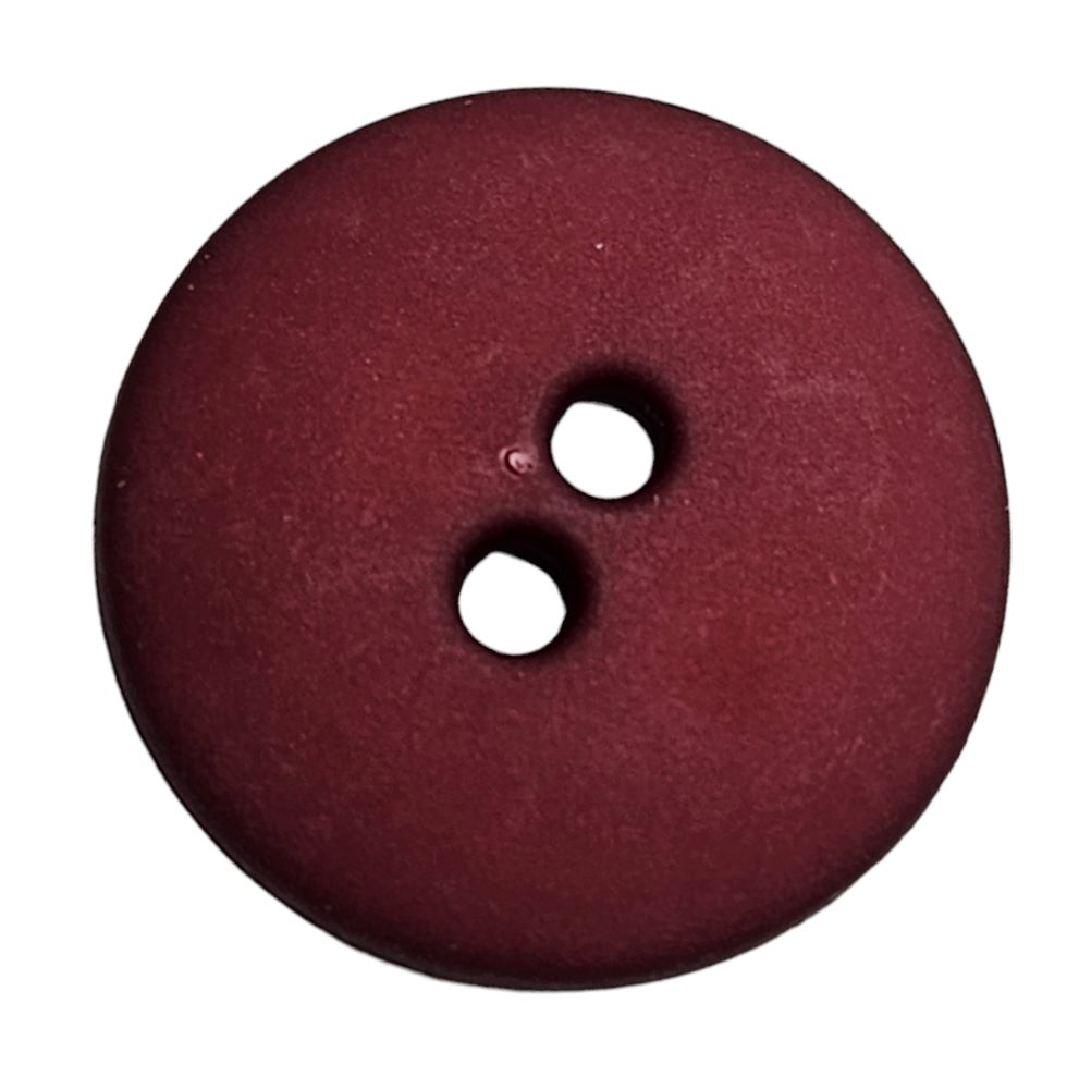 Knapp, 2 hulls, 18mm, Vinrød - Bilde 1