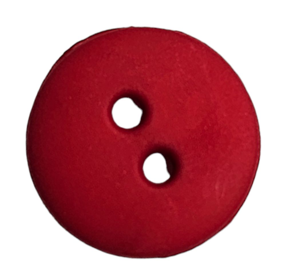 Knapp, 2 hulls, 11mm, Rød - Bilde 1