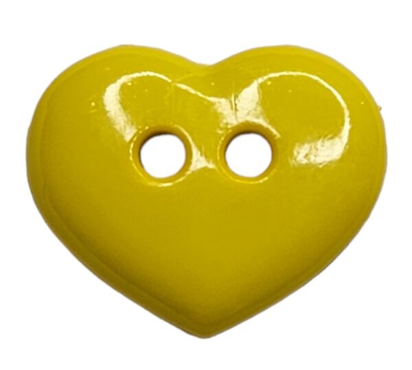 13260.jpg Knapp, 2 hulls, 15mm, Gult Hjerte