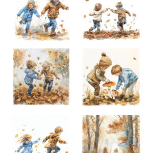 Reprint  Fall Children - A4 klippeark - Bilde 2