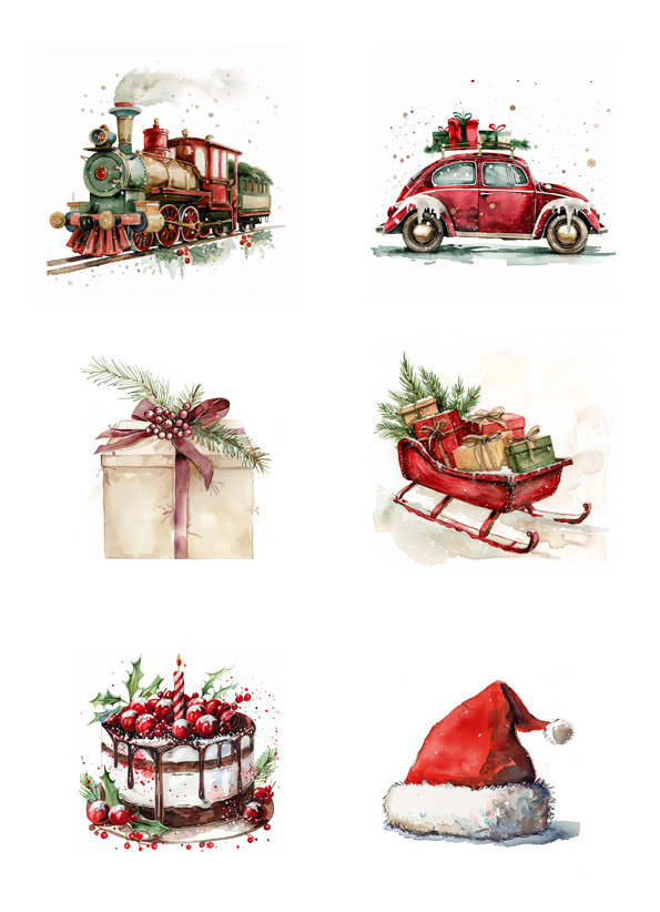 13310-1.jpg Reprint Christmas - A4 klippeark