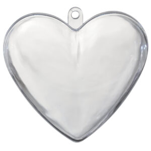 Plasthjerte Transparent 100mm - Bilde 1
