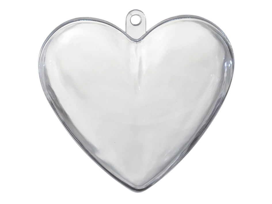 Plasthjerte Transparent 80mm - Bilde 1