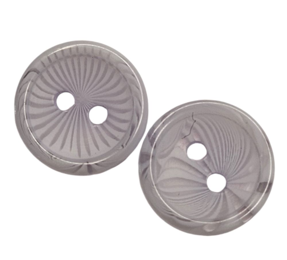 Knapp, 2 hull, 13mm, Lys Lilla - Bilde 1