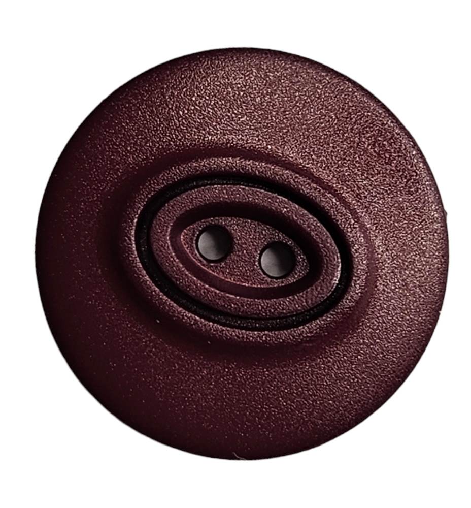 Knapp, 2 hulls, 20mm Vinrød - Bilde 1