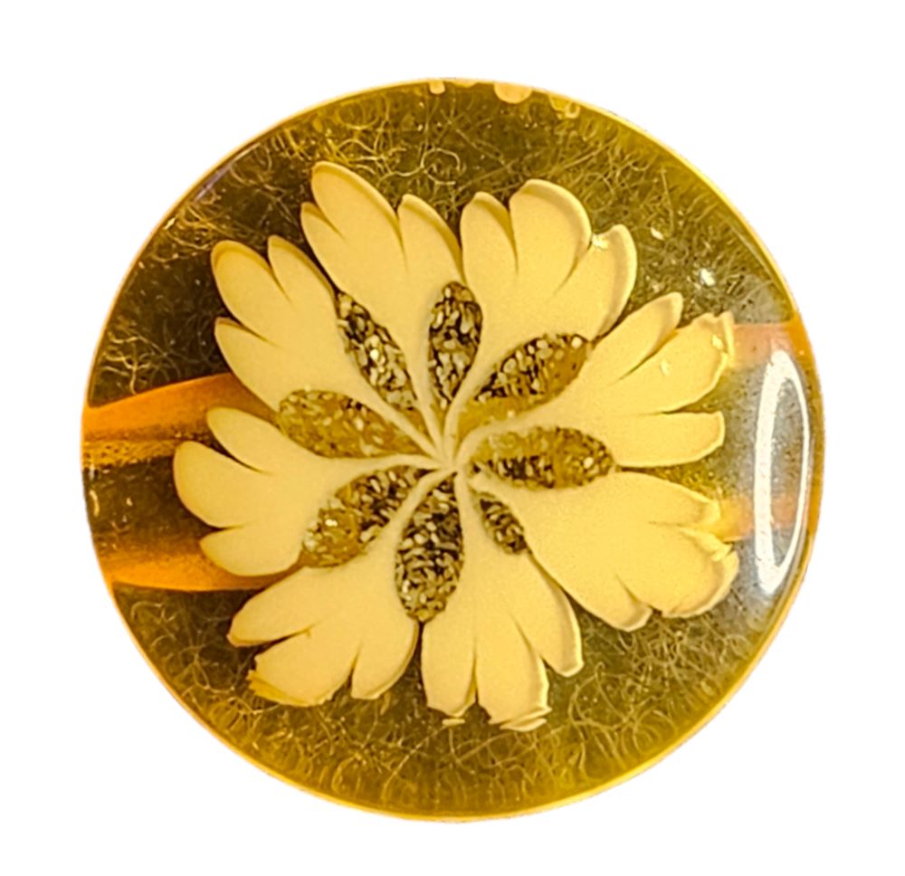 Knapp, 2 hulls, 15mm Gul - Bilde 1