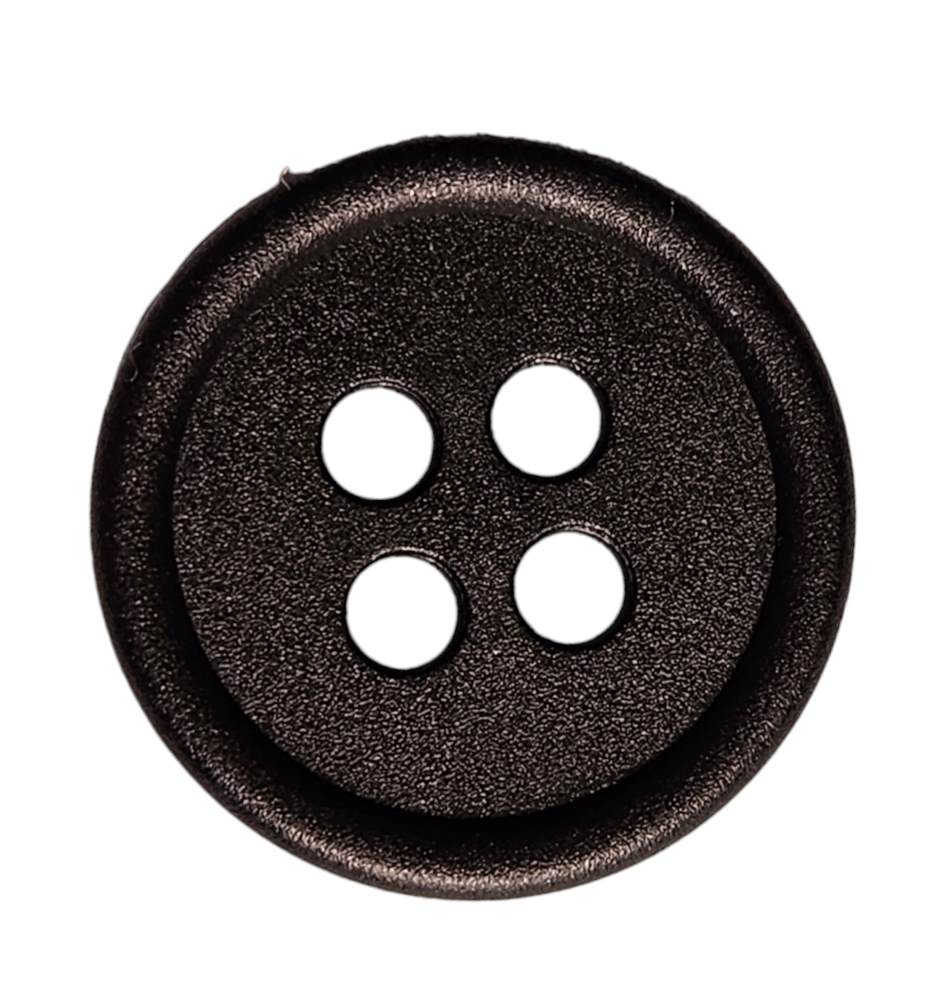 Knapp, 4 hulls,15mm Sort - Bilde 1