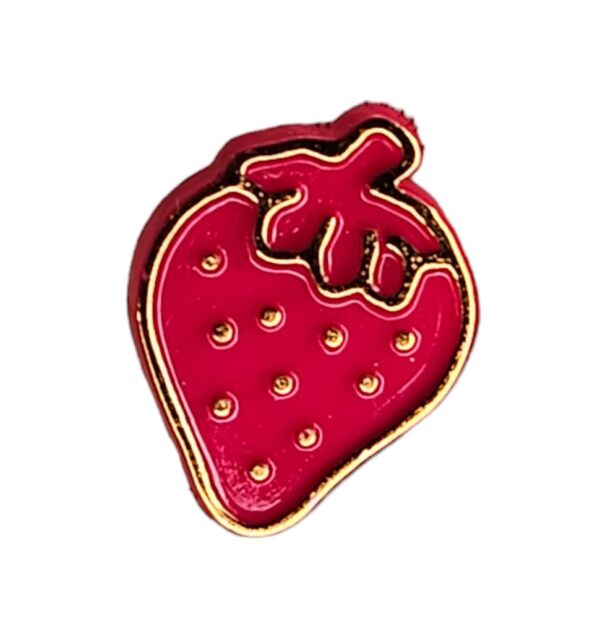 Knapp, m/øye 15mm Jordbær, rød