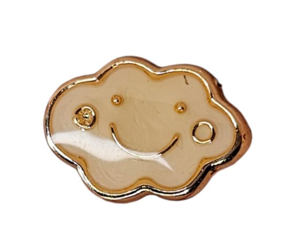 Knapp,  12mm Sky, sølv/gul