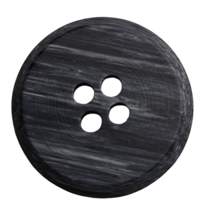 Knapp 4 hulls 20mm Meleret Gråblå - Bilde 1