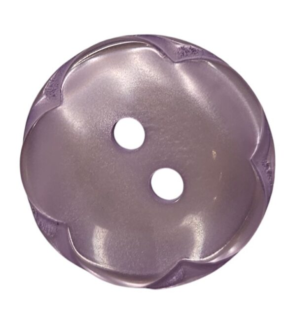 13430.jpg Knapp 2 hulls 18mm Blomst Lys Lilla