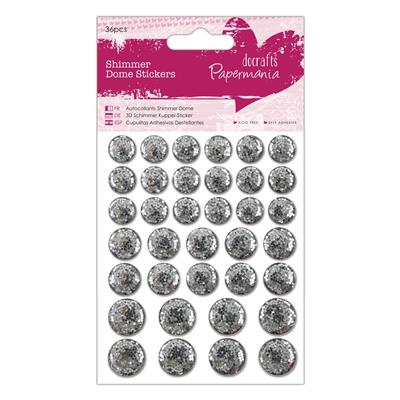 13461.jpg Shimmer Dome Stickers (36stk) - Sølv