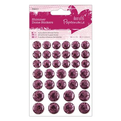 13462.jpg Shimmer Dome Stickers (36stk) - Rosa