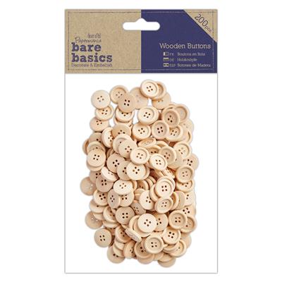 13482.jpg Papermania Bare basic - Wooden Buttons 1stk