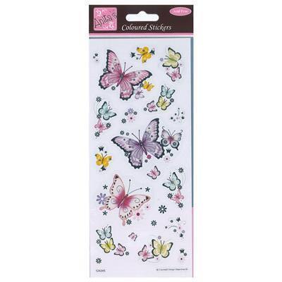 13498.jpg Docrafts - Anita's Coloured Stickers Sommerfugler