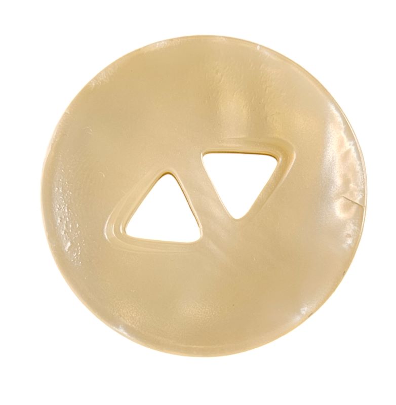 Knapp  2 hulls 34mm Ecru - Bilde 1