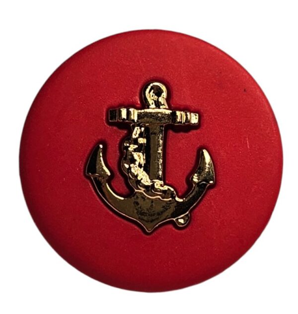 13516.jpg Knapp m/ring 23mm Rød/Gull