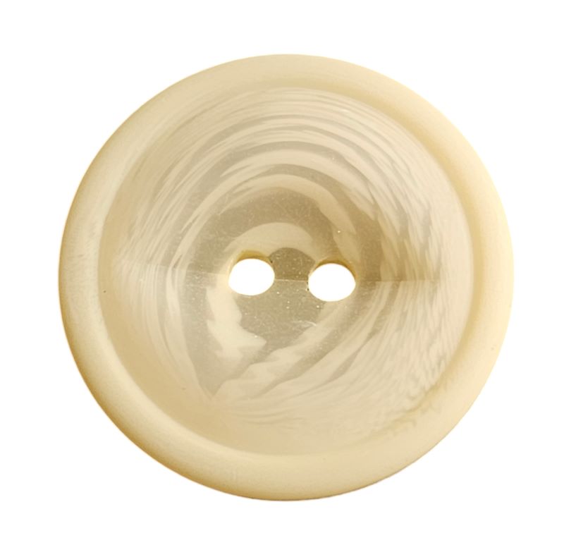 Knapp 2 hulls 25mm Ecru - Bilde 1