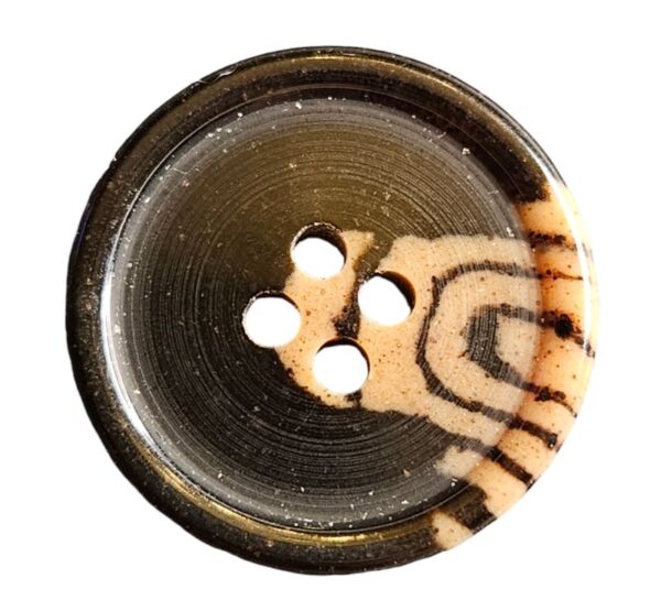 13520.jpg Knapp 4 hulls 23mm Mørk brun/beige