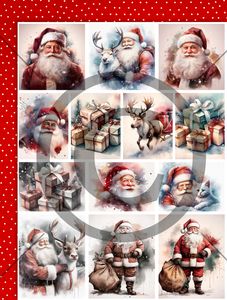 Papirdesign Motivark-Julenissen