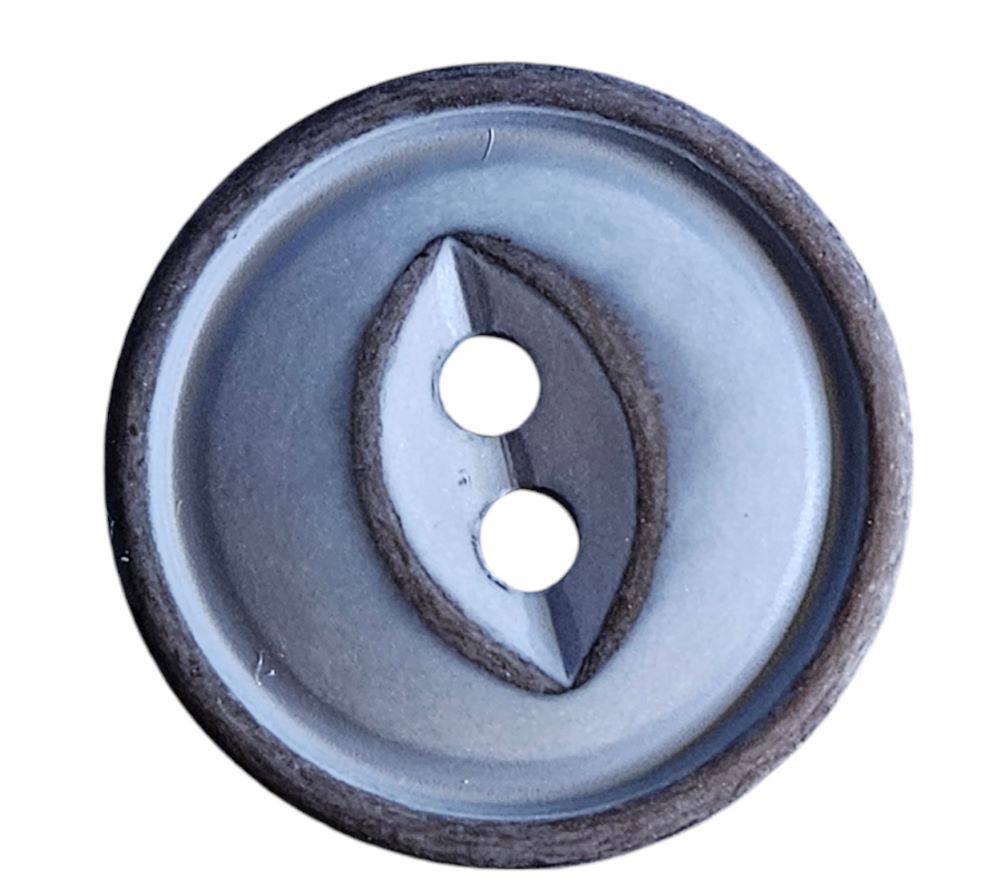 Knapp 2 hulls 18mm, Blågrå - Bilde 1