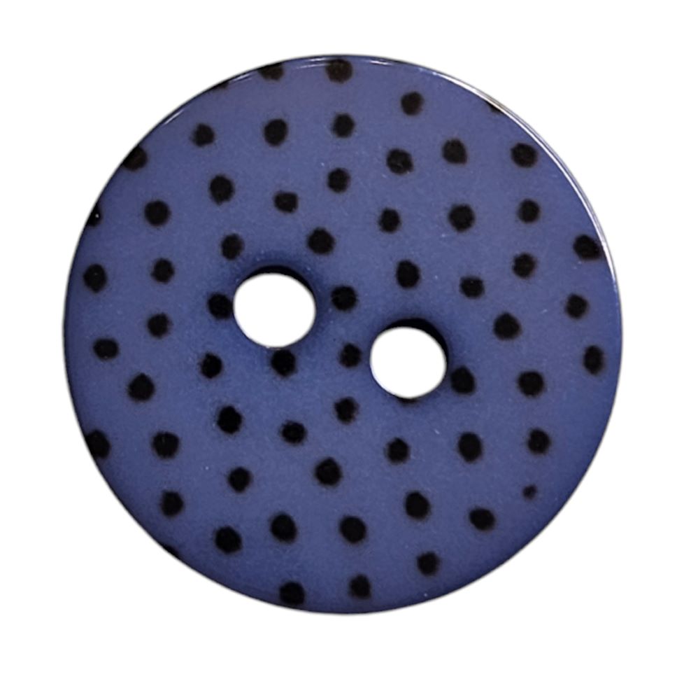 Knapp 2 hulls 15mm, Mørkeblå - Bilde 1