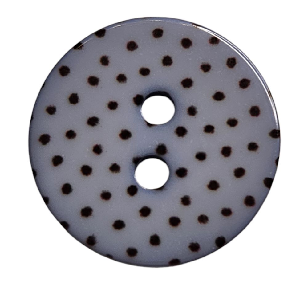 Knapp 2 hulls 15mm, Blå - Bilde 1