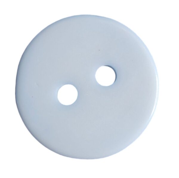 Knapp 2 hulls 15mm Lys blå