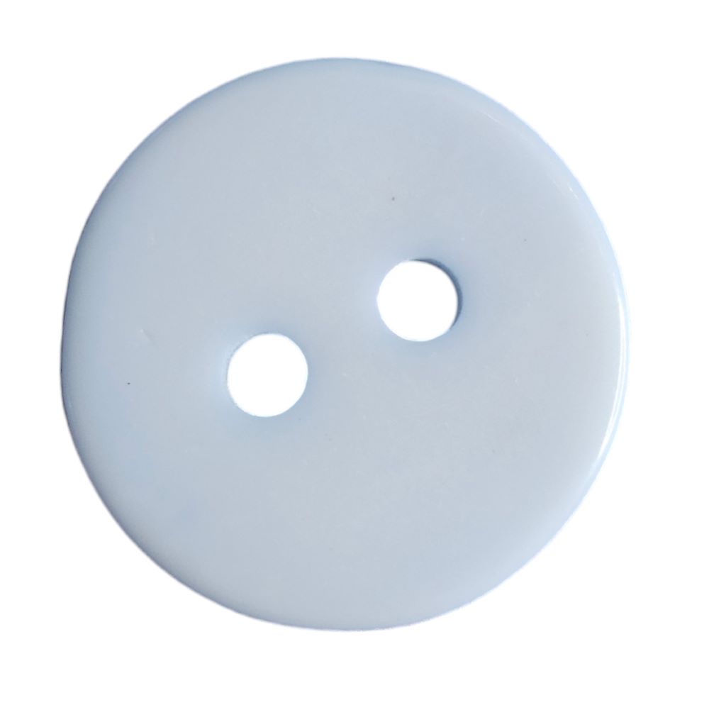 Knapp 2 hulls 15mm Lys blå - Bilde 1