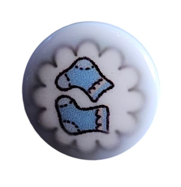 13727.jpg Knapp m/øye 11mm Lyseblå med Babysokker